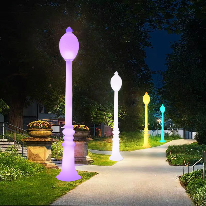 Vodotěsná venkovní moderní solární zahrada dekorace LED lampa post